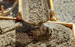 Concreting sidewalk around the house