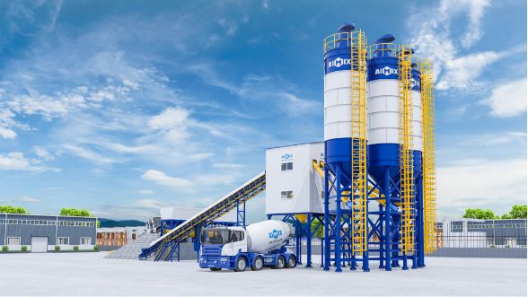 Concrete batching plant with troubleshooting tips for common issues like mix inconsistency and electrical problems.
