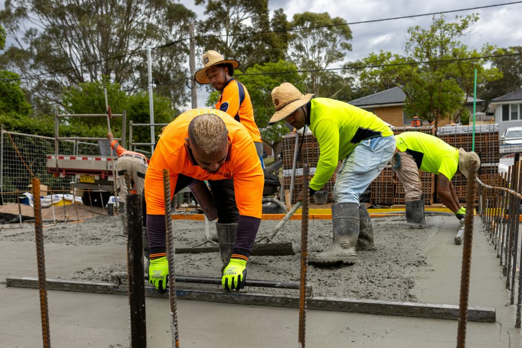 Professional concrete pumping setup for limited access sites in Brisbane suburbs